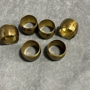 Brass napkin holders set of 6